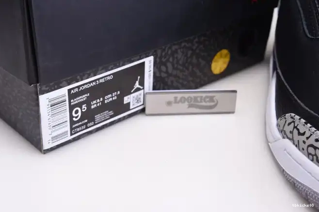 Rep TBkick Black 3 CT8532-050 Court Air Jordan Retro Purple 0611